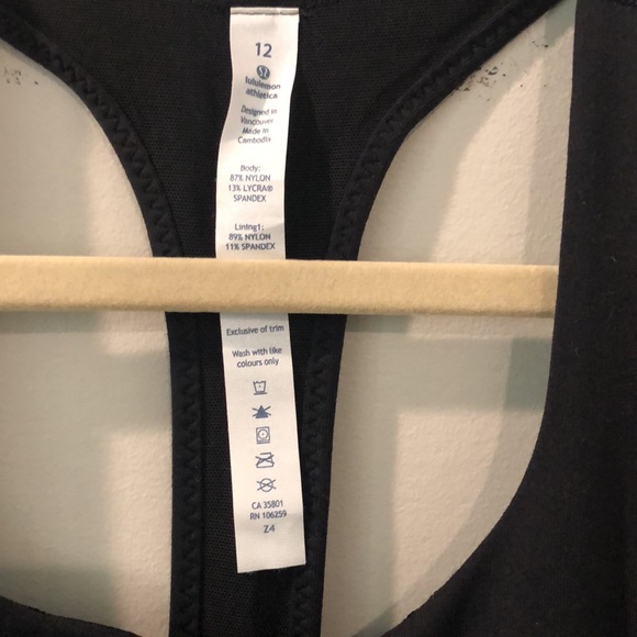 NWT Lululemon power up tank II BLACK - Picture 2 of 5